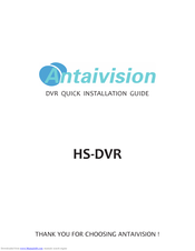 Antaivision ATcloud HS-DVR Quick Installation Manual