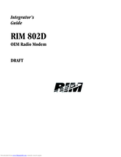 RIM 802D Integrator Manual