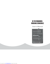 Seikaku 8/10 channel mixing console User Manual