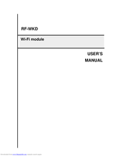 TSC RF-WKD User Manual