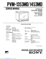 Sony Trinitron PVM-1353 Service Manual