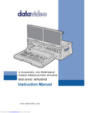 Datavideo GO-650 STUDIO Instruction Manual