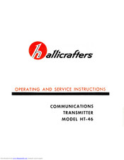Hallicrafters HT-46 Operating And Service Instructions