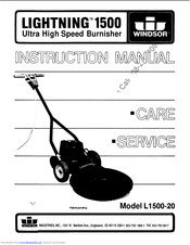 Windsor LIGHTING 1500 Instruction Manual