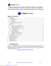 Ambient Weather RC-8487 User Manual