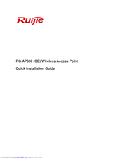 Ruijie Networks RG-AP630 CD Quick Installation Manual