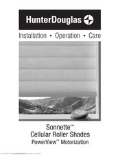 HunterDouglas Sonnette Installation Operation And Care