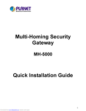 Planet Networking & Communication MH-5000 Quick Installation Manual