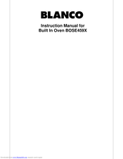 Blanco BOSE459X Instruction Manual
