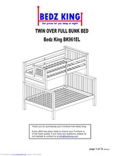 Bedz King BK961EL Assembly Instructions Manual