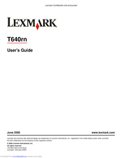 Lexmark T640rn User Manual