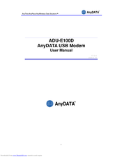AnyDATA ADU-E100D User Manual