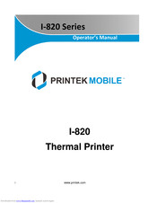 Printekmobile I-820 Operator's Manual
