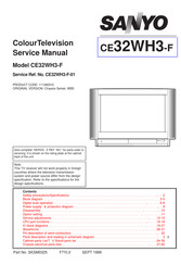 Sanyo CE32WH3-F Service Manual