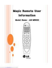 LG AN-MR600 User Information