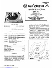 RCAVICTOR 930409 series Service Data