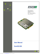Actia ComXS-320 User Manual
