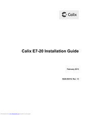 Calix E7-20 Installation Manual