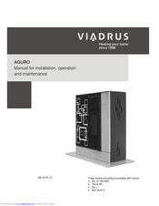 Viadrus aguro Installation, Operation And Maintanance Manual