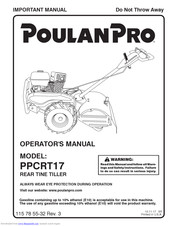 Poulan Pro Ppcrt17 Operator S Manual Pdf Download Manualslib