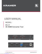 Kramer FC-17 User Manual