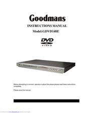 Goodmans GDVD148E Instruction Manual