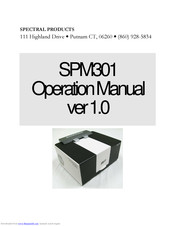 Spectral Products SPM301 Operation Manual