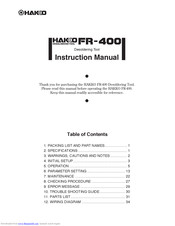 Hakko Electronics FR-4001 Instruction Manual