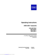 Stahl KBDi-USB-TB50 series Operating	 Instruction