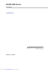 Applied Systems Engineering BCOM-USB User Manual