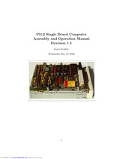 David Griffith P112 Assembly And Operation Manual