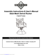 Mosaic FSMVPT2069 Assembly Instructions & User Manual