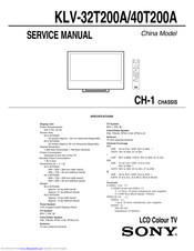 Sony KLV-32T200A Service Manual
