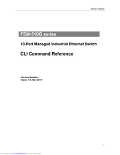 ICP DAS USA FSM-510G series Cli Command Reference Manual