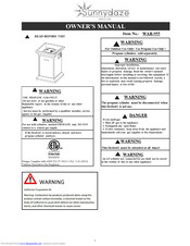 Sunnydaze WAR-955 Owner's Manual