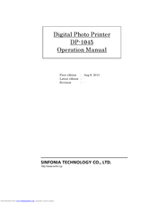 Sinfonia Technology DP-1045 Operation Manual