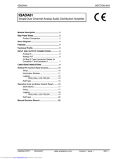 Snell & Wilcox IQADA0110-1A Manual