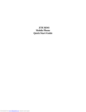 Zte R341 Quick Start Manual
