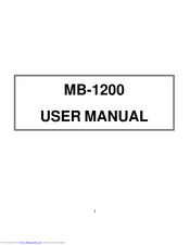 Hyundai MB-1200 User Manual