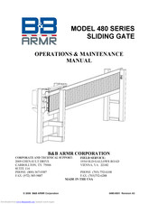 B&B 480 SERIES Operation & Maintenance Manual