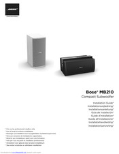 Bose MB210 Installation Manual