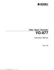 Astrodesign VG-877 Instruction Manual