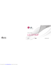 LG E730F User Manual