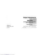 TEKTRONIX 464 Oscilloscope & DM44 DMM Option Operating & Service Manuals 