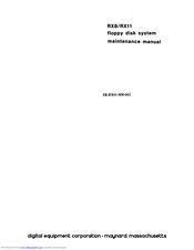 Digital Equipment RX11 Maintenance Manual