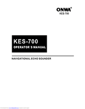 Onwa KES-700 Operator's Manual