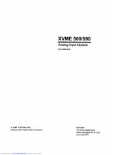 Xycom XVME 590 Manual
