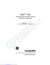 Marquette MAC 1200 Operator's Manual