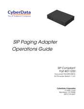 CyberData 11233 Operation Manual