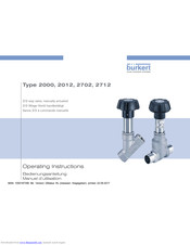 Bürkert 2702 Operating Instructions Manual